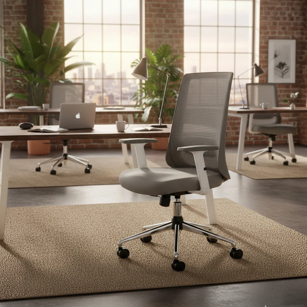 Amaze Medium Back Mesh Chair Grey - Image 6