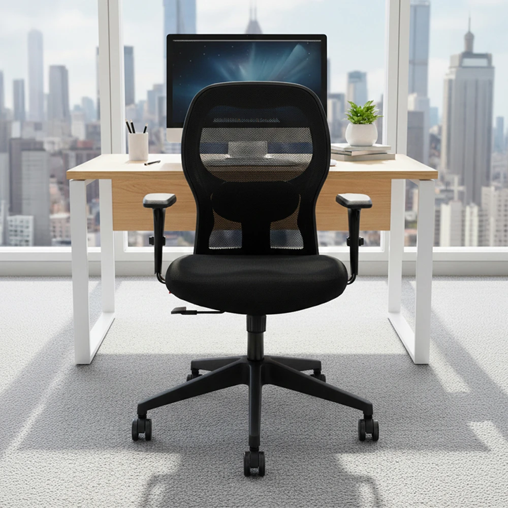 Ryder Medium Back Mesh Chair Black - Image 7