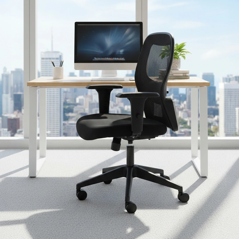 Ryder Medium Back Mesh Chair Black - Image 8